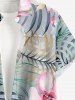 Flowers Tropical Leaf Print Buttons Pocket Hawaii Shirt For Men -  