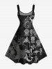 Masque grande taille Poisson Papillon Hippocampe Imprimé ethnique Robe débardeur hawaïenne - Noir XXS
