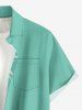 Hibiscus Flowers Leaf Print Buttons Pocket Hawaii Shirt For Men -  
