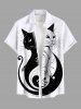 Two Tone Cat Print Matching Outfit For Couples -  
