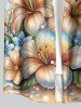 Coconut Tree Glitter Tropical Leaf Hibiscus Flower Sea Print Hawaii Button Pocket Shirt For Men -  