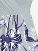 Robe débardeur trapèze à imprimé floral hawaïen grande taille - Bleu Marine XS