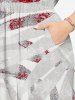 Tropical Leaf Print Hawaii Split Pocket A Line Midi Dress -  