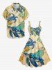 Turtle Map Print Hawaii Sea Creatures A Line Dress - café lumière 3X