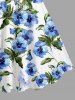 Flowers Leaf Watercolor Print Hawaii Tank Dress -  