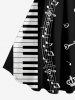 Piano Music Symbol Print Hawaii A Line Dress -  