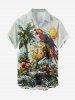 Coconut Tree Flower Parrot Sun Clock Print Matching Hawaii Beach Outfit For Couples -  