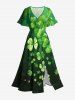 St. Patrick's Day Four Leaf Clover Print Matching Outfit For Couples -  