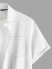 Hibiscus Flowers Tropical Leaf Print Buttons Pocket Hawaii Shirt For Men -  