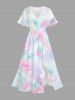 Hibiscus Flower Tropical Leaf Print Matching Hawaii Beach Outfit For Couples -  