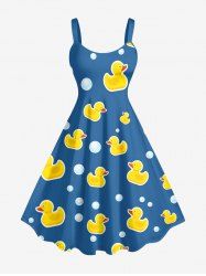 Ducks Bubble Print Hawaii Tank Dress -  