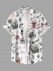 Skull Coconut Tree Ship Rudder Starfish Cruise Print Matching Hawaii Beach Outfit For Couples -  