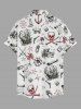Skull Coconut Tree Ship Rudder Starfish Cruise Print Matching Hawaii Beach Outfit For Couples -  