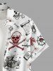 Skull Coconut Tree Ship Rudder Starfish Cruise Print Matching Hawaii Beach Outfit For Couples -  