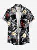 Tropical Leaf Hibiscus Flower Print Matching Hawaii Beach Outfit For Couples -  