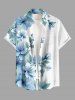 Flowers Leaf Ombre Print Plus Size Matching Hawaii Beach Outfit For Couples -  