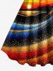 Coconut Tree Sun Seascape Oil Painting Print Hawaii Tank Dress -  