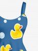Ducks Bubble Print Hawaii Tank Dress -  