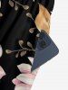 Flower Leaf Branch Print Hawaii Wide Leg Jumpsuit -  