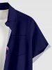 Chemise hawaïenne à imprimé floral, feuilles et branches, grande taille, avec poche boutonnée, pour hommes - Concorde 2XL