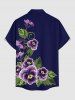 Chemise hawaïenne à imprimé floral, feuilles et branches, grande taille, avec poche boutonnée, pour hommes - Concorde 2XL