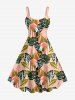 Tropical Leaf Flamingo Print Matching Hawaii Beach Outfit For Couples - Rose  