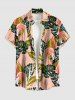 Tropical Leaf Flamingo Print Matching Hawaii Beach Outfit For Couples - Rose  