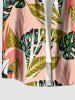 Tropical Leaf Flamingo Print Matching Hawaii Beach Outfit For Couples - Rose  