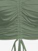 Hibiscus Flower Leaf Print Plus Size Matching Hawaii Beach Outfit For Couples -  