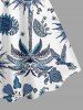 Plus Size Coconut Tree Flower Leaf Bird Sun Paisley Print Hawaii A Line Dress -  