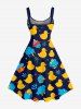 Cute Duck Print Hawaii A Line Dress -  