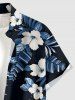 Hibiscus Flower Leaf Print Plus Size Matching Hawaii Beach Outfit For Couples -  