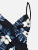 Hibiscus Flower Leaf Print Plus Size Matching Hawaii Beach Outfit For Couples -  