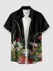Flower Leaf Plant Print Matching Hawaii Beach Outfit For Couples -  