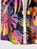 Flowers Tropical Leaf Print Matching Hawaii Beach Outfit For Couples -  