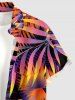 Flowers Tropical Leaf Print Matching Hawaii Beach Outfit For Couples -  
