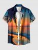 Coconut Tree Sun Seascape Print Matching Hawaii Beach Outfit For Couples -  