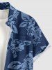 Flowers Leaf Print Matching Hawaii Beach Outfit For Couples -  