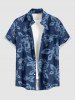 Flowers Leaf Print Matching Hawaii Beach Outfit For Couples -  