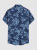 Flowers Leaf Print Matching Hawaii Beach Outfit For Couples -  