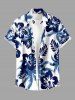 Hibiscus Flowers Leaf Print Plus Size Matching Hawaii Beach Outfit For Couples -  