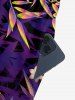 Flowers Tropical Leaf Print V Neck Hawaii Wide Leg Jumpsuit -  