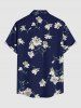 Plus Size Flowers Leaf Print Buttons Pocket Hawaii Shirt For Men -  