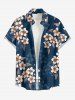 Leaf Ombre Flower Print Plus Size Matching Hawaii Beach Outfit For Couples -  