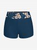Leaf Ombre Flower Print Plus Size Matching Hawaii Beach Outfit For Couples -  