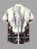 Flamingo Flowers Colorblock Print Plus Size Matching Hawaii Beach Outfit For Couples -  