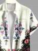 Flamingo Flowers Colorblock Print Plus Size Matching Hawaii Beach Outfit For Couples -  