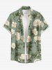 Flowers Leaf Print Matching Hawaii Beach Outfit For Couples -  