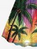 Robe hawaïenne grande taille à imprimé cocotier, vagues et soleil - Concorde 2X
