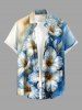Hibiscus Flowers Ombre Metallic Print Plus Size Matching Hawaii Beach Outfit For Couples -  